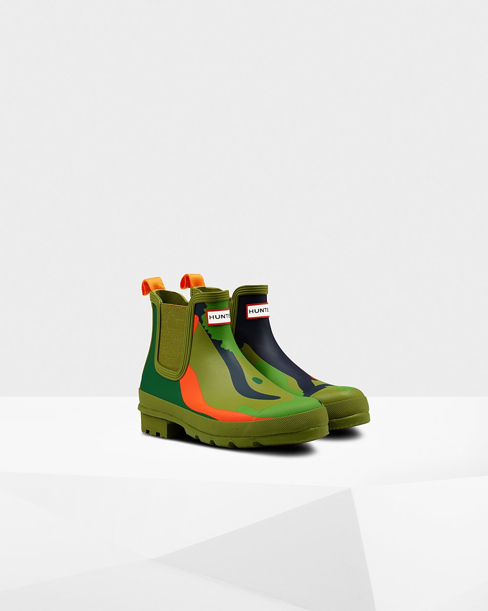 Hunter Hombre Original Rockpool Camo - Botas Chelsea Verde - 765-MWABOY